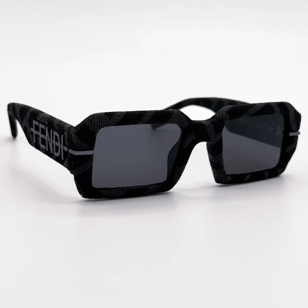 NEW FENDI FE40074U 05A BLACK GREY MONOGRAM UNISEX SUNGLASSES FENDI